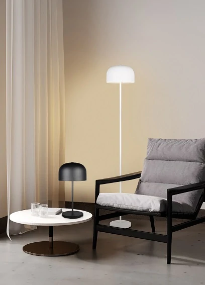 Trio Leuchten R49151131 JEFF - Stmívatelná nabíjecí přenosná stojací lampa v bílé barvě, LED 2,5W, 3000K, 147cm