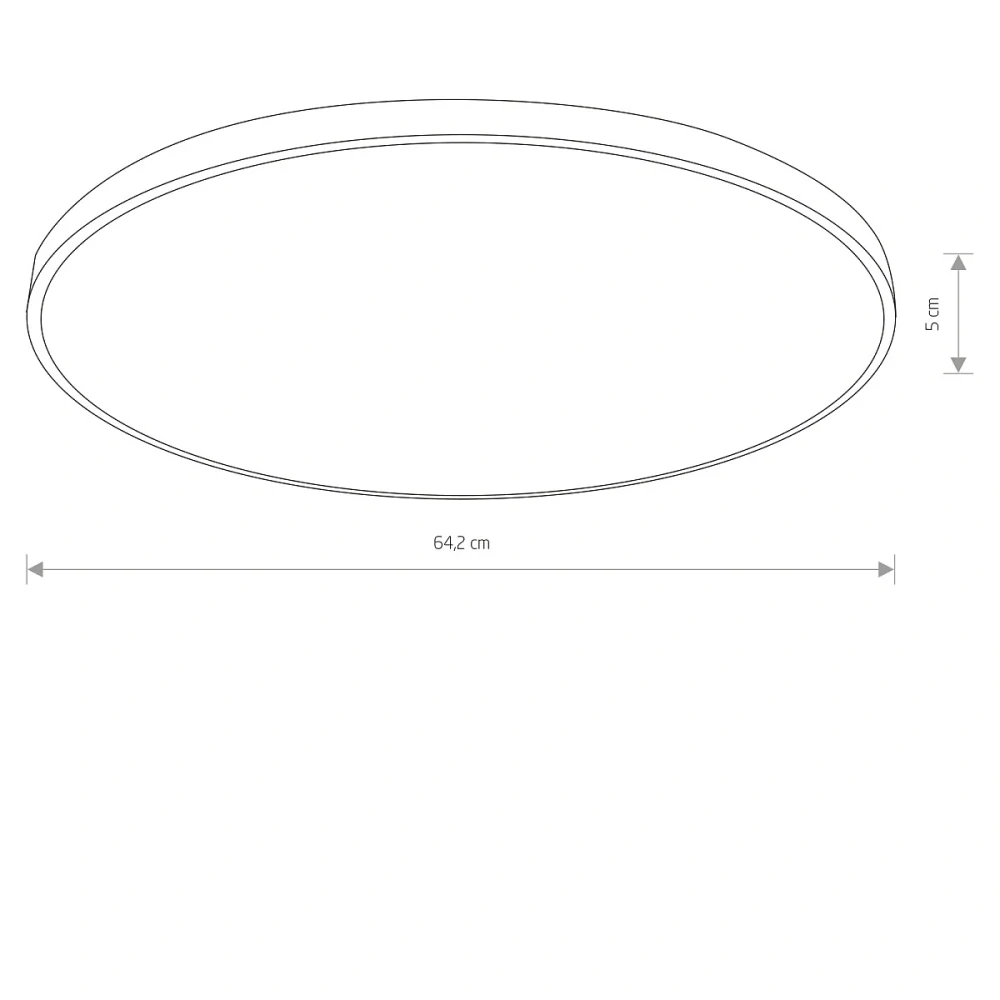Nowodvorski 10982 AGNES ROUND - LED stropní kruhové výkonné svítidlo do velké koupelny, 64W, 4000K, 6200lm Ø 64
