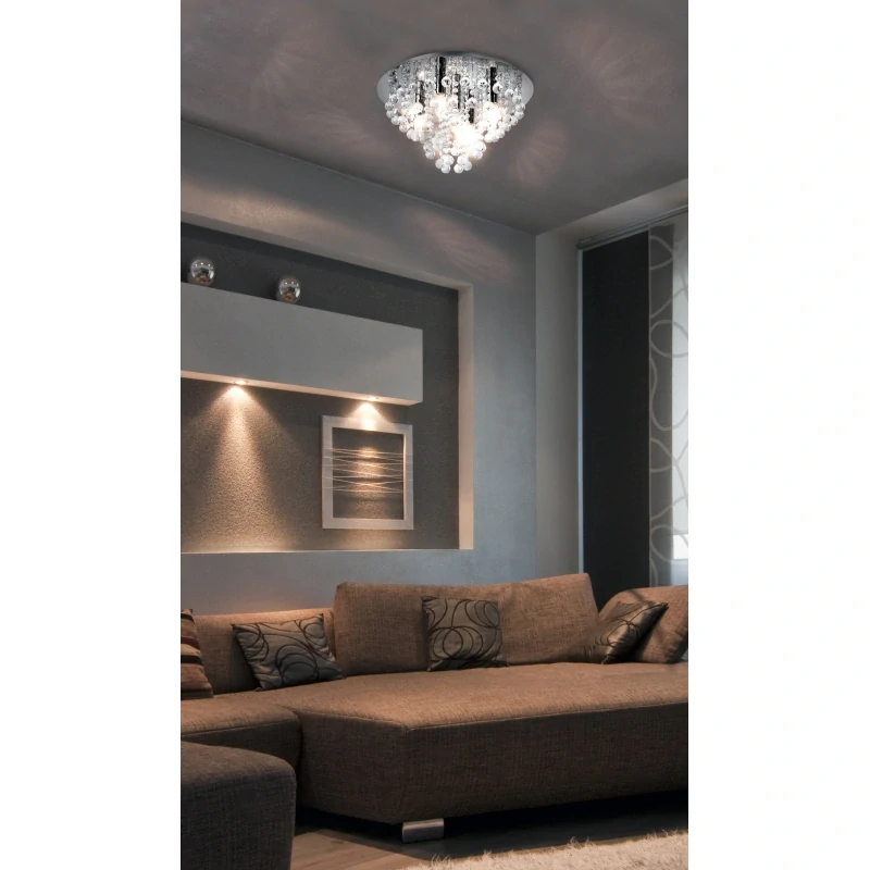 Globo 63040506 LONDON - Stropní moderní lustr s ověsky, 5 x E14, Ø 46cm