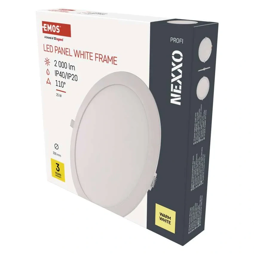 EMOS ZD1154 NEXXO - Podhledový LED panel, 25W, 2000lm, 3000K, IP40/IP20, Ø 30cm