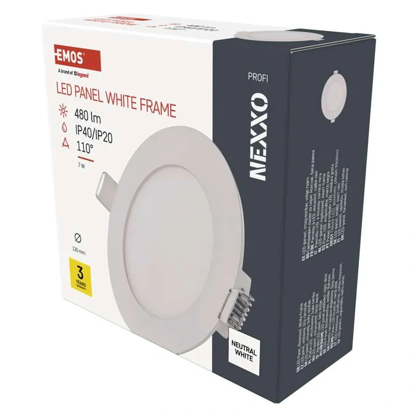 EMOS ZD1125 NEXXO - Podhledový LED panel, 7W, 450lm, 4000K, IP40/IP20 Ø 12cm
