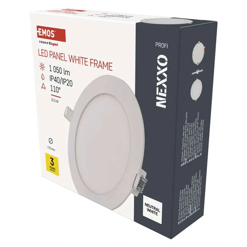 EMOS ZD1135 NEXXO - Podhledový LED panel, 12,5W, 1050lm, 4000K, IP40/IP20, Ø 17cm