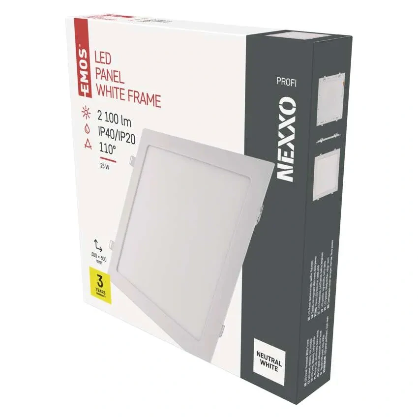 EMOS ZD2155 NEXXO - Podhledový LED panel, 28W, 2100lm, 4000K, IP40/IP20, 30 x 30cm