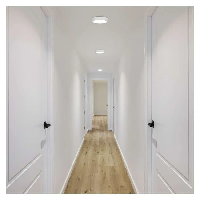 EMOS ZM5135 NEXXO - Přisazený stropní LED panel v bílé barvě, 12,5W, 1100lm, 4000K, IP40/IP20, Ø 17cm