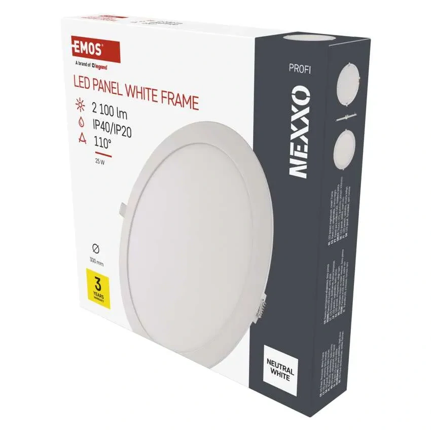 EMOS ZD1155 NEXXO - Podhledový LED panel, 25W, 2100lm, 4000K, IP40/IP20, Ø 30cm