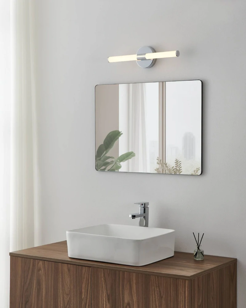 Eglo 901849 RAMOLA - Koupelnové svítidlo k zrcadlu v lesklém chromu, LED 7,5W, 3000+4000+6500K, IP44, 45cm