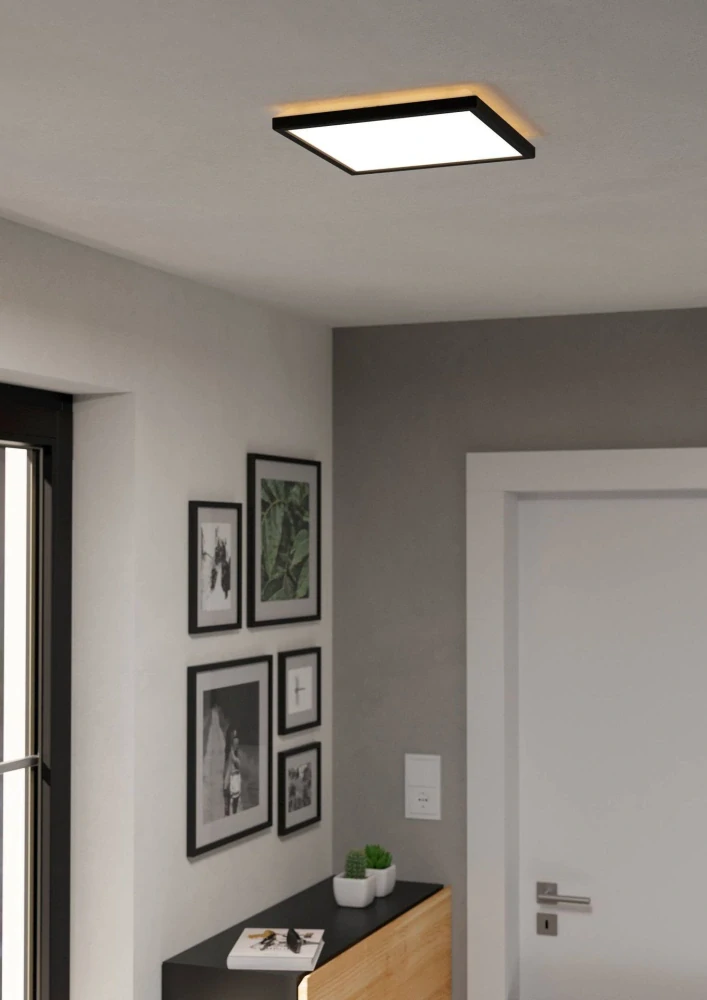 Eglo ZIGBEE 901466 ROVITO-Z - Stropní LED čtvercové RGB svítidlo ovládané ovladačem, nebo z mobilní aplikace, LED 13,4W, 29 x 29cm, IP44