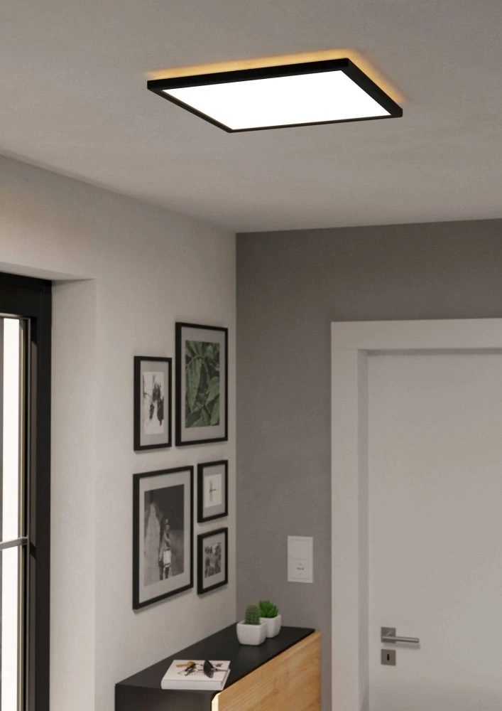Eglo ZIGBEE 901467 ROVITO-Z - Stropní LED čtvercové RGB svítidlo ovládané ovladačem, nebo z mobilní aplikace, LED 17,6W, 39 x 39cm, IP44