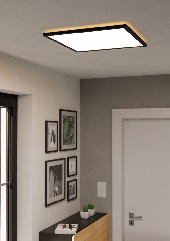 Eglo ZIGBEE 901468 ROVITO-Z - Stropní LED čtvercové RGB svítidlo ovládané ovladačem, nebo z mobilní aplikace, LED 17W, 50 x 50cm, IP44
