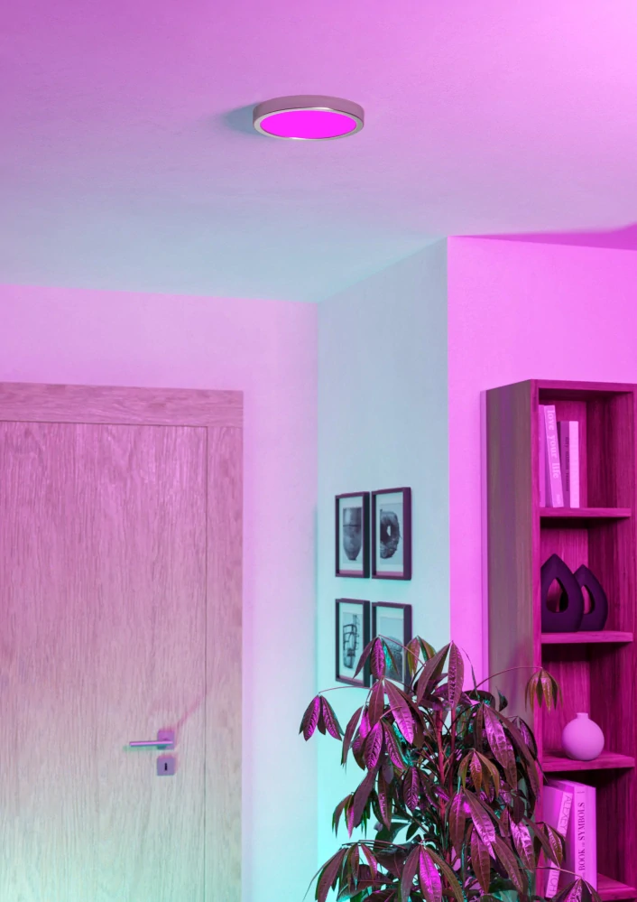 Eglo ZIGBEE 901381 FUEVA 6-Z - Stropní LED kulaté RGB svítidlo ovládané ovladačem, nebo z mobilní aplikace, LED 11,2W, Ø 21cm, IP44