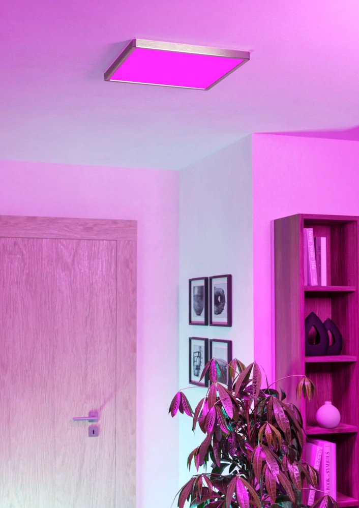 Eglo ZIGBEE 901422 FUEVA 6-Z - Stropní LED čtvercové RGB svítidlo ovládané ovladačem, nebo z mobilní aplikace, LED 17,8W, 39 x 39cm, IP44