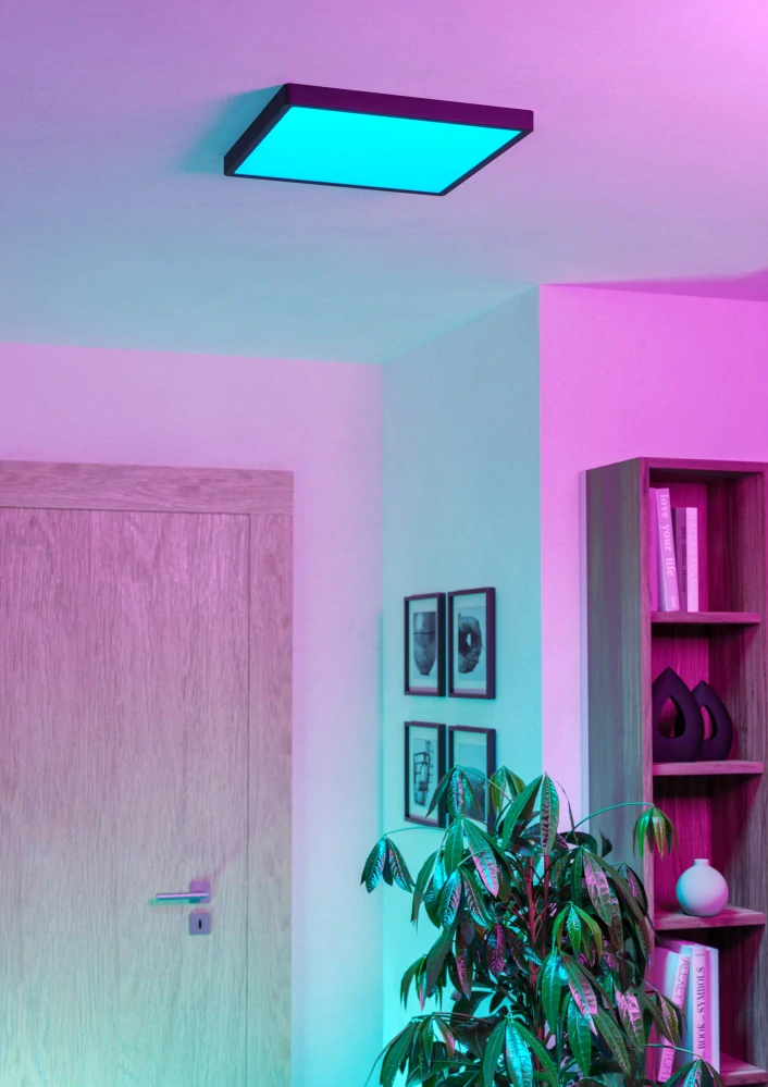 Eglo ZIGBEE 901728 FUEVA 6-Z - Stropní LED čtvercové RGB svítidlo ovládané ovladačem, nebo z mobilní aplikace, LED 17,8W, 39 x 39cm, IP44
