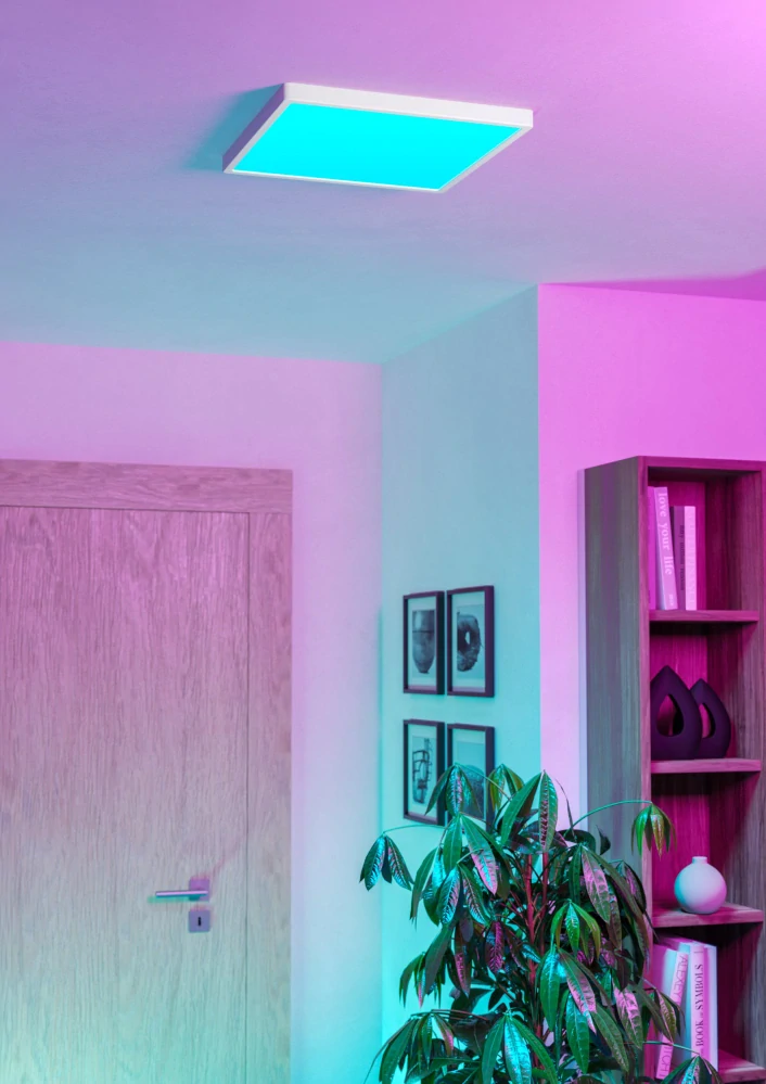 Eglo ZIGBEE 901729 FUEVA 6-Z - Stropní LED čtvercové RGB svítidlo ovládané ovladačem, nebo z mobilní aplikace, LED 17,8W, 39 x 39cm, IP44
