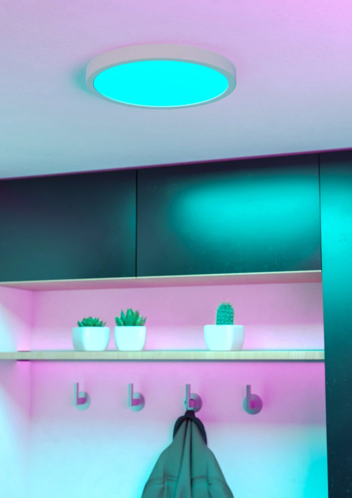 Eglo ZIGBEE 901377 FUEVA 6-Z - Stropní LED kulaté RGB svítidlo ovládané ovladačem, nebo z mobilní aplikace, LED 14,3W, Ø 27,8cm, IP44