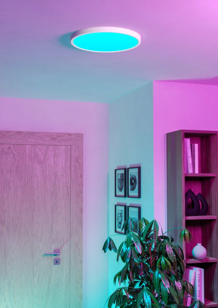 Eglo ZIGBEE 901726 FUEVA 6-Z - Stropní LED kulaté RGB svítidlo ovládané ovladačem, nebo z mobilní aplikace, LED 17,5W, Ø 39cm, IP44
