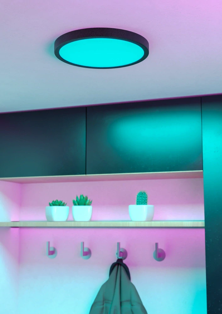 Eglo ZIGBEE 901373 FUEVA 6-Z - Stropní LED kulaté RGB svítidlo ovládané ovladačem, nebo z mobilní aplikace, LED 14,3W, Ø 27,8cm, IP44