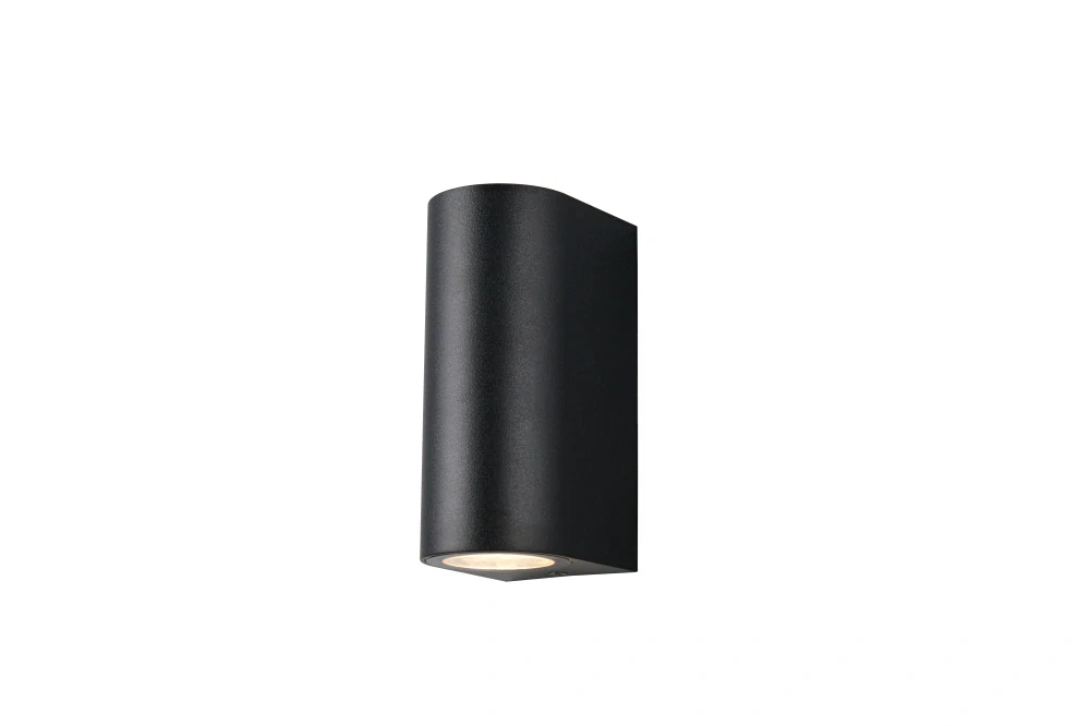 Trio Leuchten R26562632 SORIA - Nástěnné plastové venkovní svítidlo, dvousměrné svícení, černé, 2 x GU10, IP44