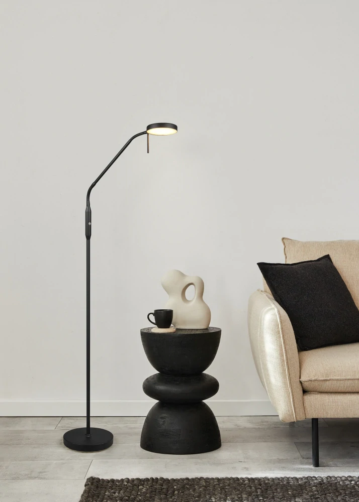 Trio Leuchten R44561132 MORENO - Stmívatelná přenosná čtecí stojací lampa s možností změny barvy světla, LED 3W, 300lm, 2700+4000+6000K, 137-160cm