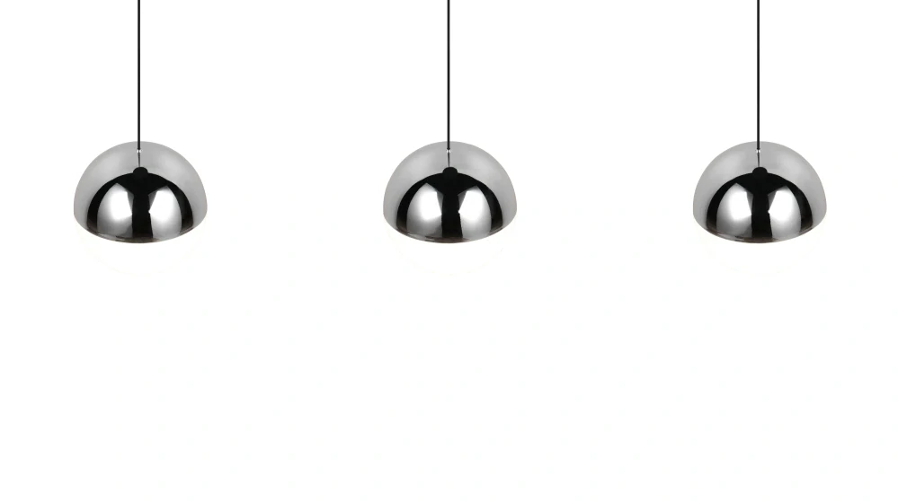 Trio Leuchten R33553106 SENTA - Závěsné svítidlo nad jídelní stůl se stínidly v lesklém chromu, LED 15W, 4000K, 62cm