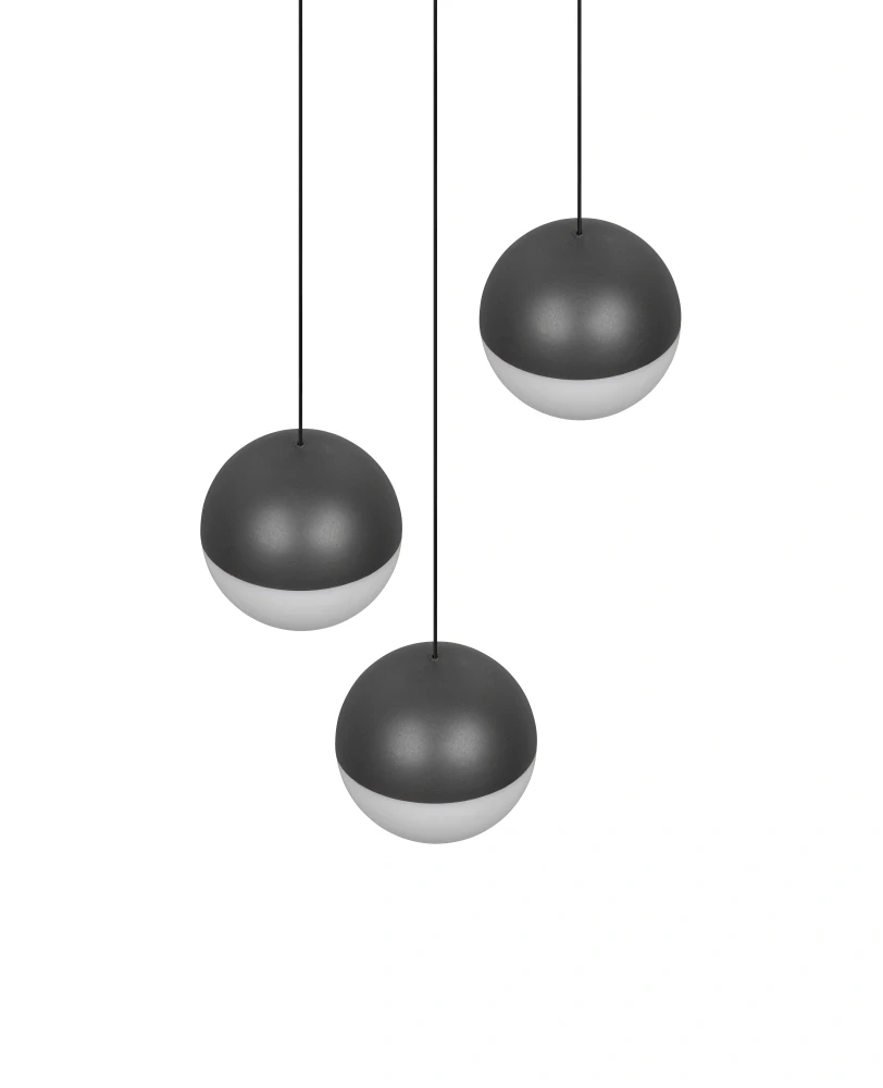 Trio Leuchten R33553342 SENTA - Závěsné svítidlo nad jídelní stůl v antraitové barvě, LED 15W, 3000K