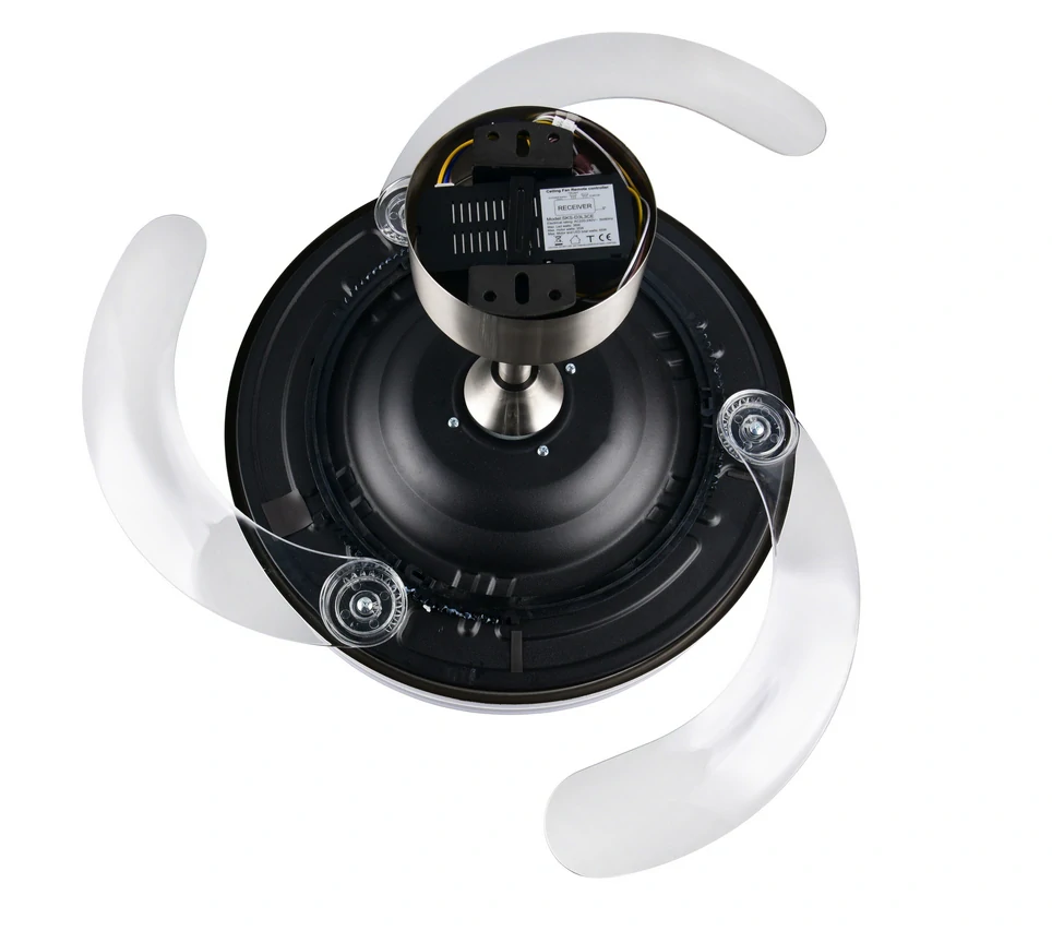 Trio Leuchten R69642107 VOLDA - Stropní LED ventilátor s dálkovým ovladačem v matném niklu, LED 30W, 3500lm, 2700-6500K, Ø 106cm