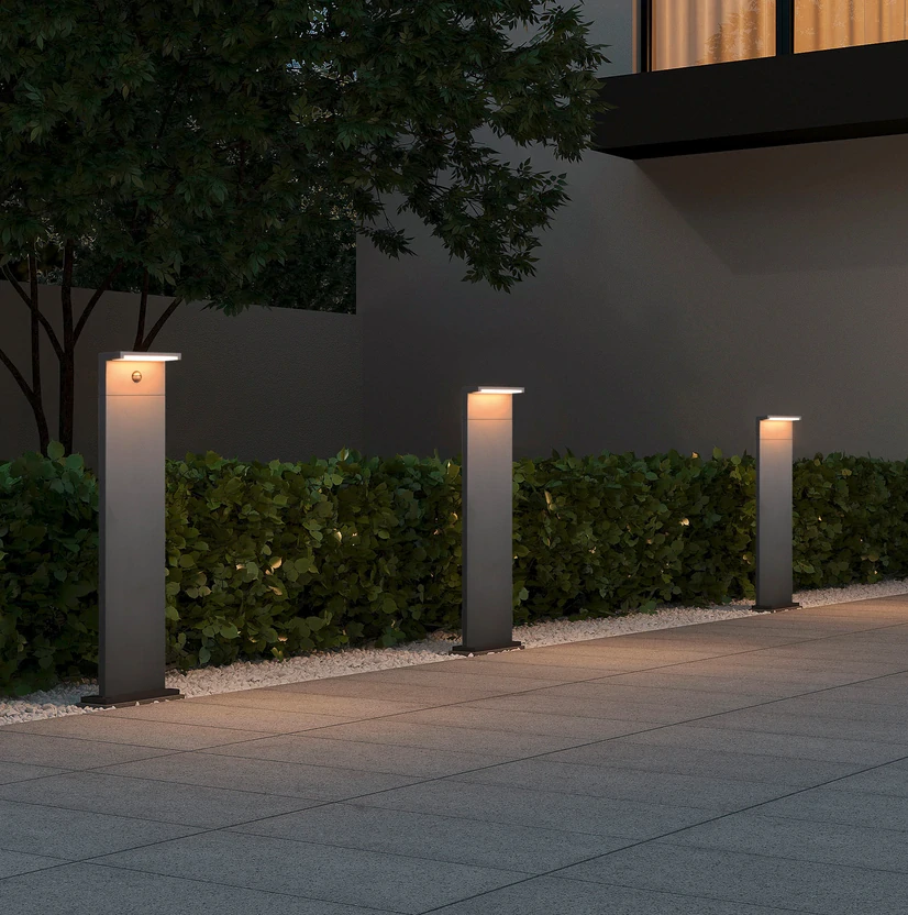 Trio Leuchten 438669142 RAVI - LED venkovní antracitové stojací svítidlo s pohybovým senzorem, IP54, LED 13W, 2200+3000+4000K, 100cm