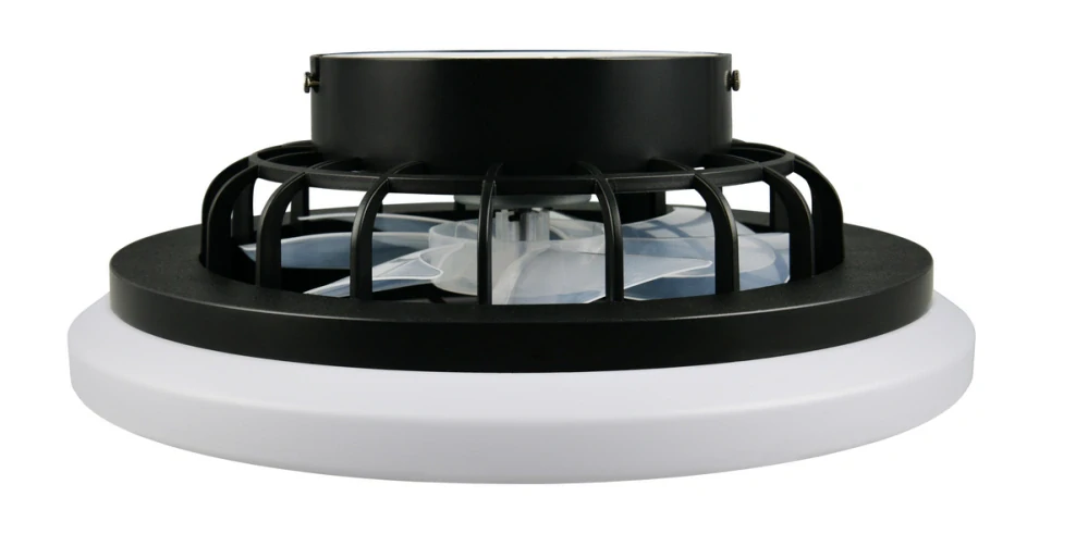 Trio Leuchten R69222132 ROTSUND - Stropní LED černý ventilátor s dálkovým ovladačem, LED 22W, 3000lm, 2700-6500K, Ø 38cm