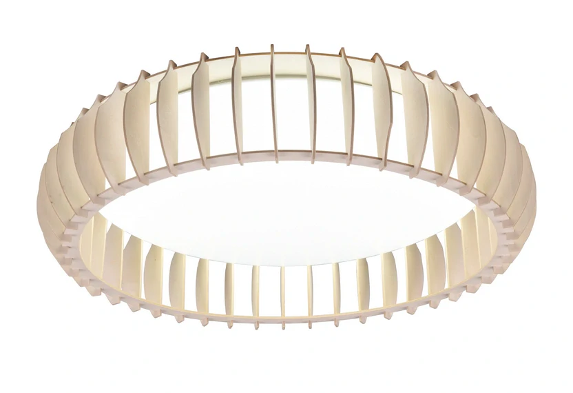 Trio Leuchten R62171930 MONTE - Stropní dřevěný lustr stmívatelný ovladačem, LED 38W, 3000 - 6500K, Ø 60cm
