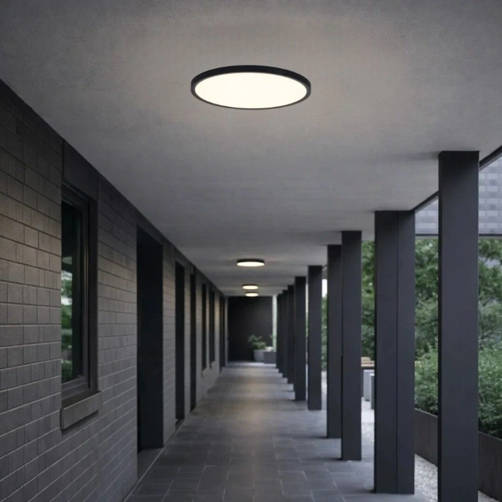 Rabalux 75081 MAUREC - Stropní LED venkovní svítidlo v antracitové barvě, LED 18W, 1540lm, 3000 - 4000 - 6000K, IP44, 29cm