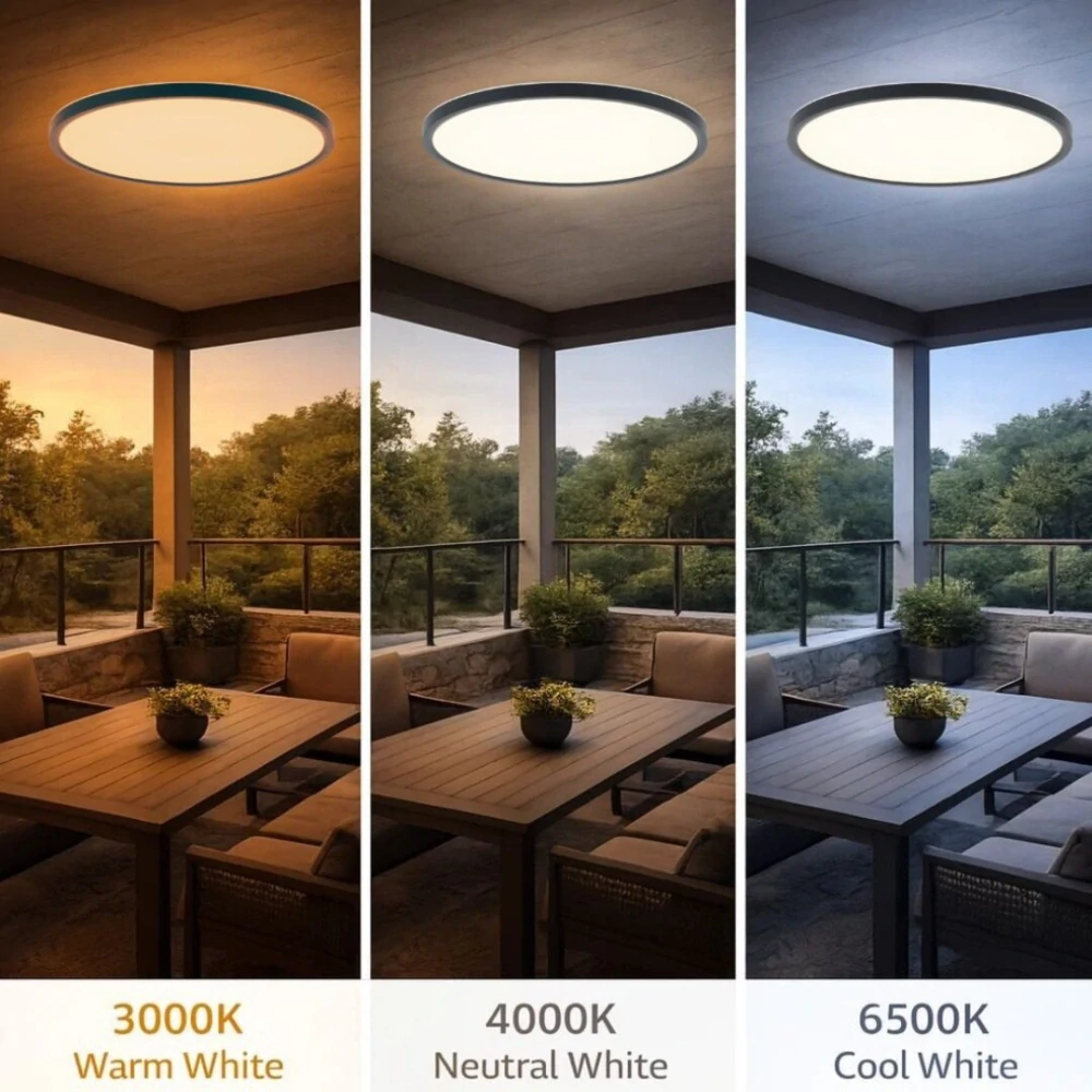 Rabalux 75082 MAUREC - Stropní LED venkovní svítidlo v imitaci dřeva, LED 18W, 1550lm, 3000 - 4000 - 6000K, IP44, 29cm