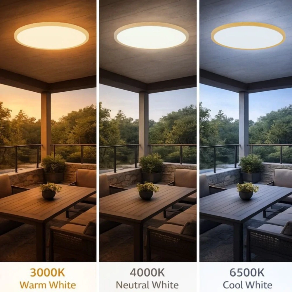 Rabalux 75085 Lautrec - Stropní LED venkovní svítidlo v imitaci dřeva, LED 24W, 2030lm, 3000 - 4000 - 6500K, IP44, 40cm