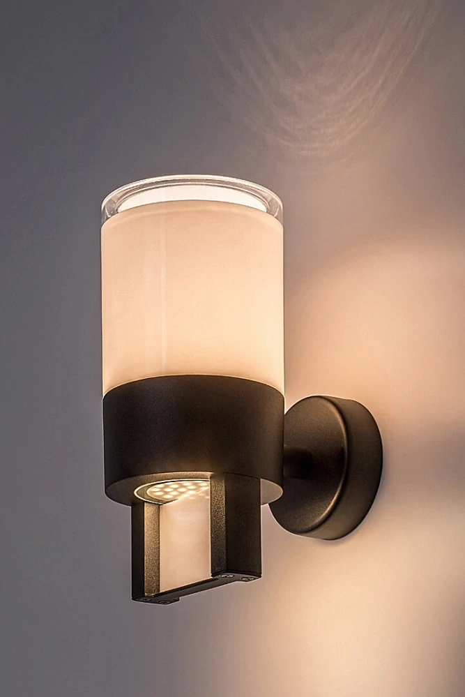 Rabalux 77130 LEITHA - Nástěnné LED venkovní svítidlo v černé barvě, LED 7W, 3000K, IP44