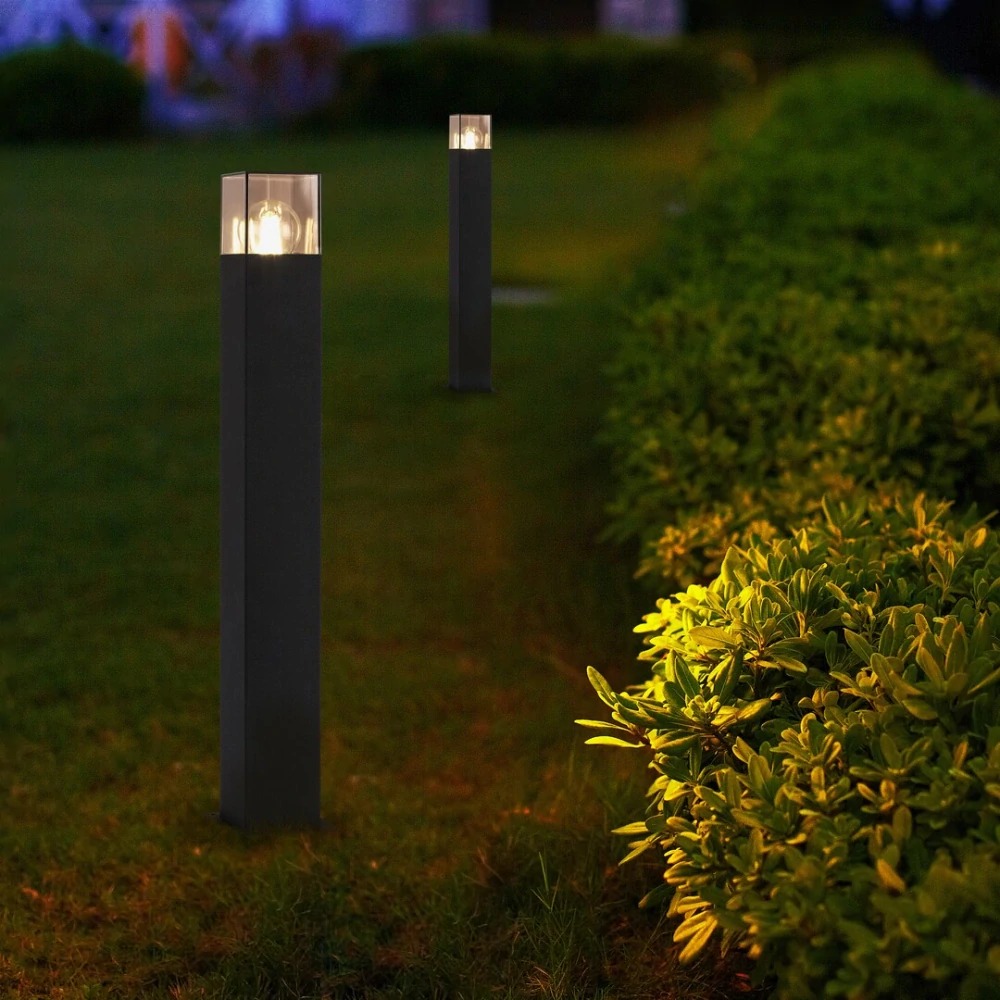 Rabalux 77082 LOANDA - Stojací venkovní lampa v černé barvě, 1 x E27, IP44, 65cm