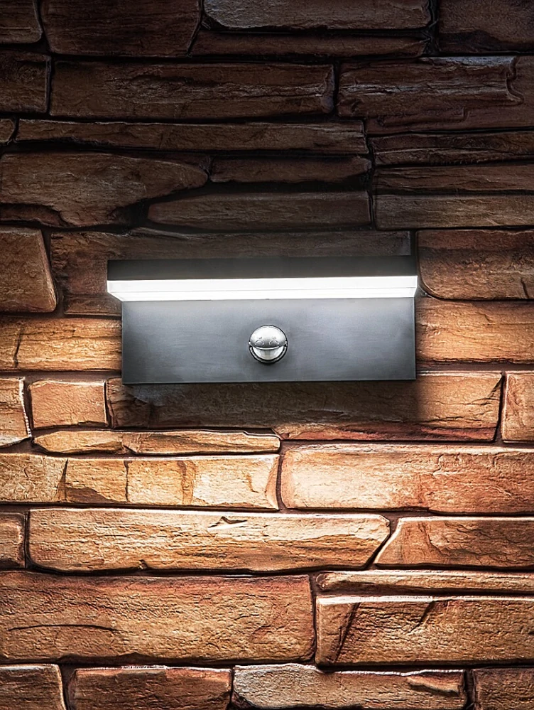 Rabalux 77115 ZARAGOZA - Nástěnné LED venkovní svítidlo s čidlem v černé barvě, LED 9W, 2700 + 4000 + 6500K, IP54