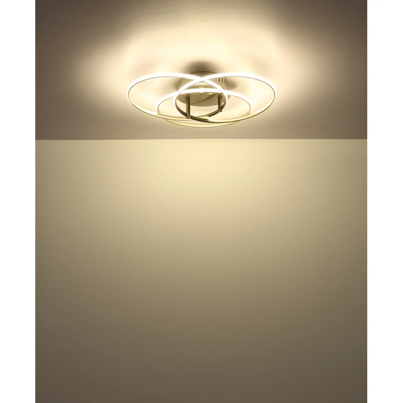 Globo 67355-40N KOMBOS - Stropní LED svítidlo ve stříbrné barvě, LED 40W, 4000K, Ø 45cm