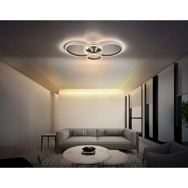 Globo 673140-39A GROUNI - LED svítidlo se změnou barvy světla vypínačem, LED 39W, CCT 2700/4500/6500K, 106 x 60cm