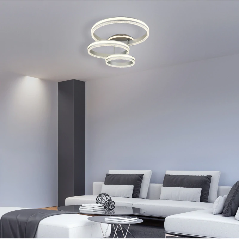 Globo 67377-72 FRANCINE - Stmívatelný moderní stropní lustr dálkovým ovladačem, LED 72W, 2700 - 6000K, 80 x 50cm