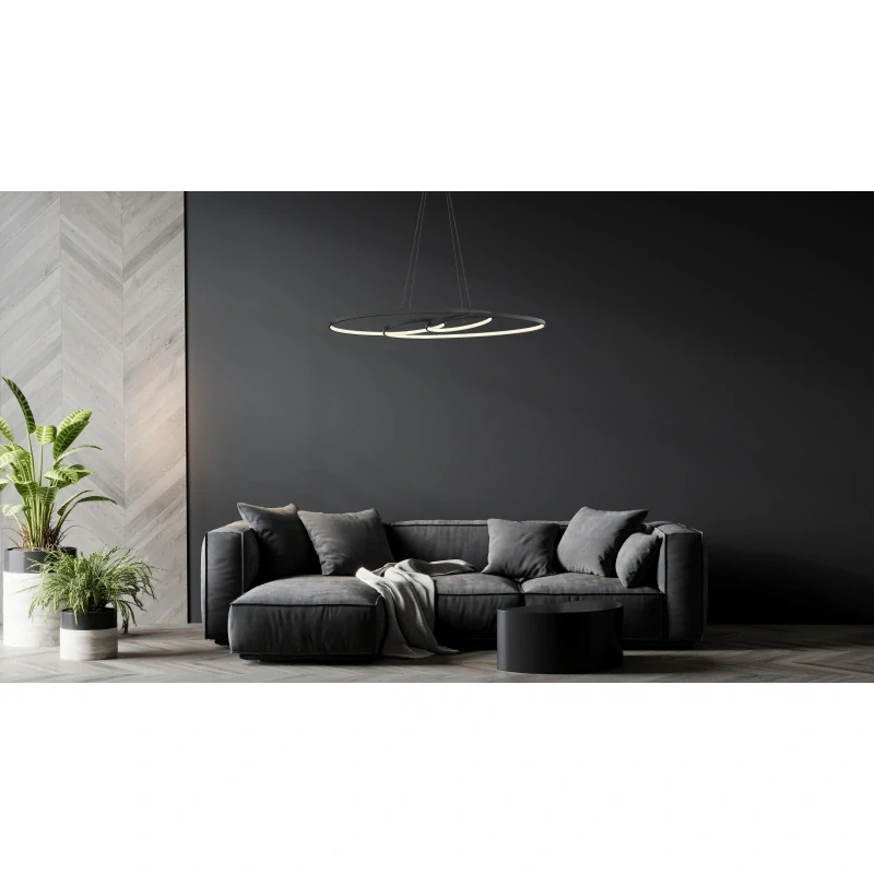 Globo 67177-40 SPIRA - Závěsné svítidlo v matné černé barvě, 39W, 2700/4000/6500K, 100 x 36cm