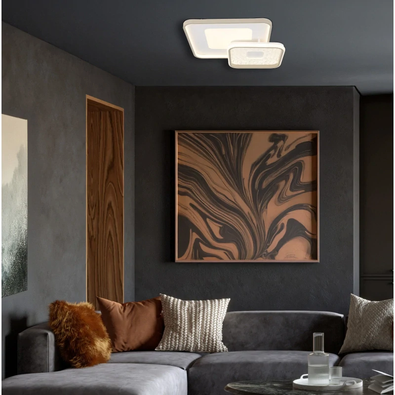 Globo 48097-48 MOSAIKO - Stropní LED svítidlo s dálkovým ovladačem, LED 48W, 2700-6000K, 50 x 50cm