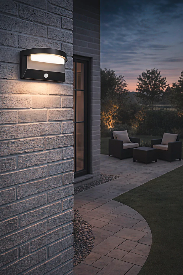 Trio Leuchten R24706132 MORO - LED venkovní hybridní solární svítidlo se soumrakovým čidlem v černé barvě, LED 8W, 850lm, 4000K, IP44