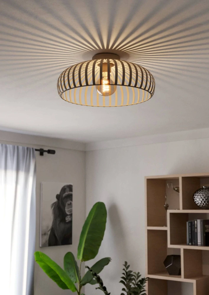Eglo 901746 MOGANO 3 - Pískový stropní lustr ve vintage stylu, 1 x E27, Ø 28cm