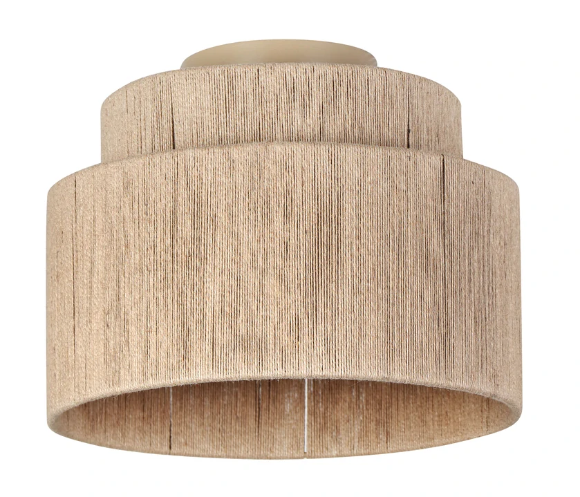 Trio Leuchten 666800136 SMILLA - Stropní lustr se stínidlem z juty, 1 x E27, Ø 30cm