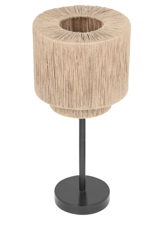Trio Leuchten 566800136 SMILLA - Stolní lampička se stínidlem z juty, 1 x E27, výška 45cm