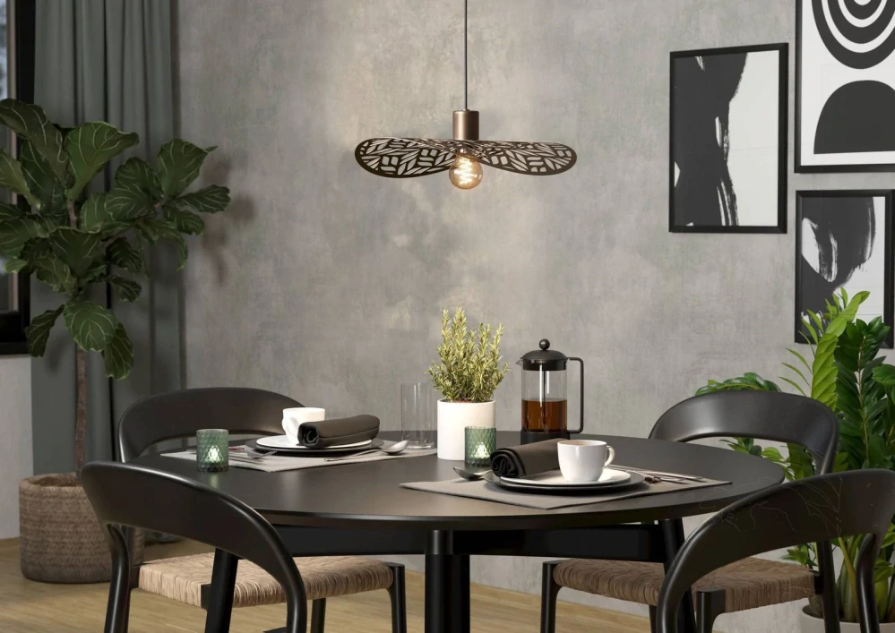 Eglo 44167 SWABY - Závěsné svítidlo v bronzové barvě, 1 x E27, 80cm