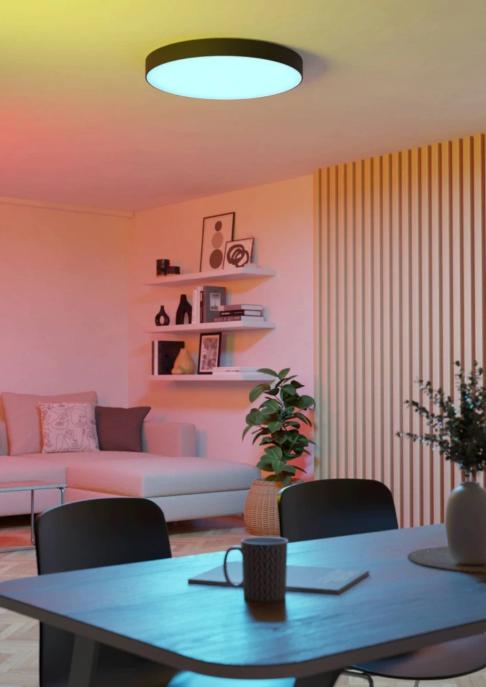 Eglo ZIGBEE 901905 GALLIZZI-Z - Stropní černé RGB LED svítidlo ovládané ovladačem, nebo z mobilní aplikace, LED 36,5W, Ø 69cm