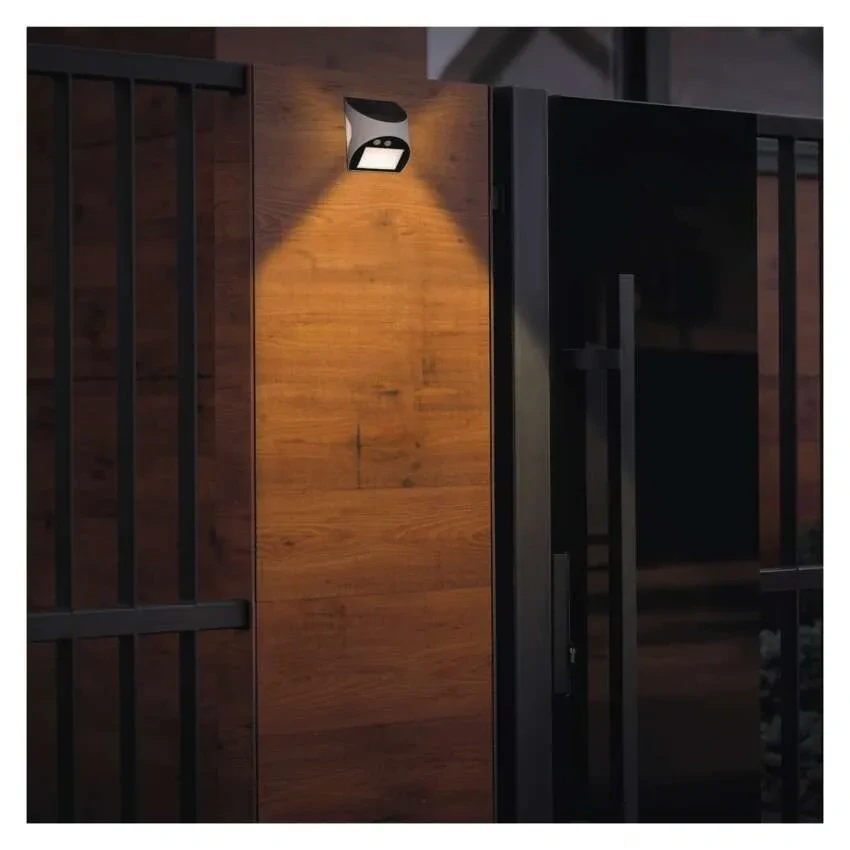 Emos ZG172S LUMI - LED nástěnné solární svítidlo s pohybovým čidlem, 240lm, 4000K, IP54