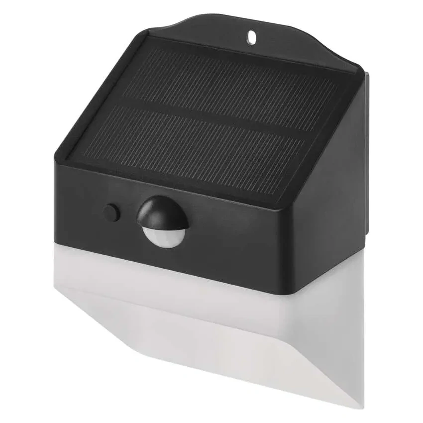 Emos ZG151S LUNIS - LED nástěnné solární svítidlo s pohybovým čidlem a háčkem na pověšení, 220lm, 4000K, IP65