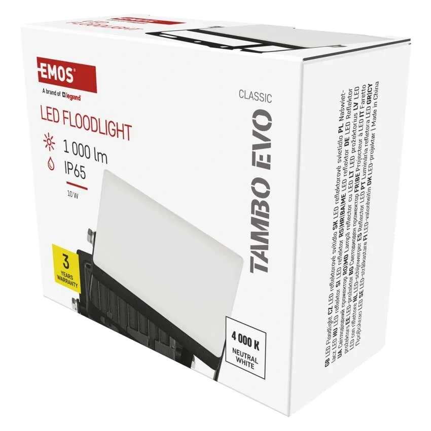 Emos ZS2514 TAMBO EVO - LED venkovní reflektor, 10W, 1000lm, IP65