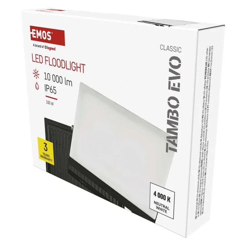 Emos ZS2554 TAMBO EVO - LED venkovní reflektor, 100W, 10.000lm, IP65