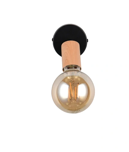 Trio Leuchten R86681035 LAMEGO - Nástěnná nebo stropní černá lampička v retro stylu, 1 x E27